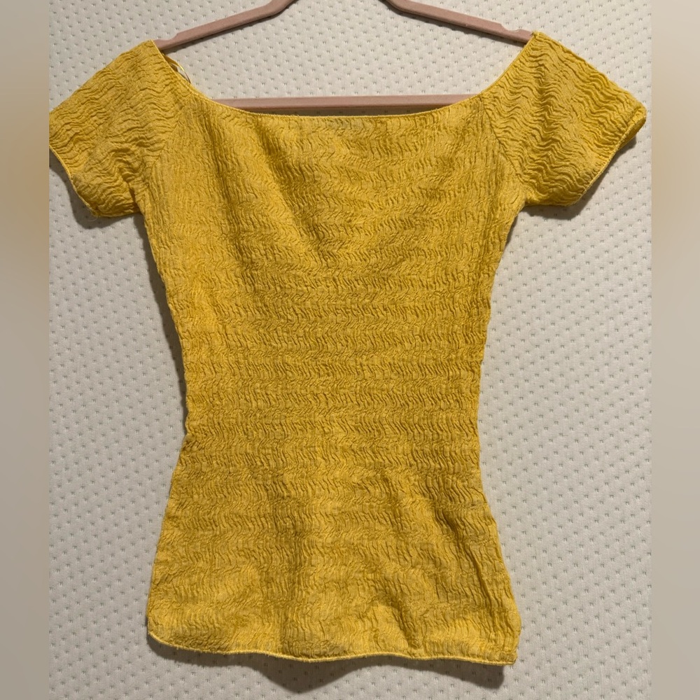 Yellow Off-Shoulder Women's Top